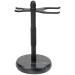GMYIAK Razor and brush stand razor holder with marble base is more stable the base does not rust and the fitted protective distance protects your worktop a gift (black)