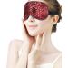 Leopard Skin Red Tie Dye Sleep Mask for Women | Adjustable Eye Shades with Elastic Strap - Buy Online on GoSupps.com