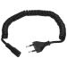 Universal 2 Pin Shaver Power Lead for Philips Norelco Remington Grundig Braun Coiled (Check Model List in Description)
