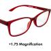 Buy Birdz Eyewear BPA Free Red Frame Readers - 1.75 Magnification Clear Lens | International Shipping - Buy Online on GoSupps.com