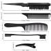 8 Piece Teasing Hair Brush Set with Comb and Clips - Ideal for Styling and Slicking Hair (Black) - Buy Online on GoSupps.com