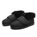 KXSM Comfort Diabetic Shoes Orthopedic Slippers Memory Foam Slippers Plush Fleece Lining House Shoes Anti Slip Sole for Elderly Men and Women Black 45 45 Black