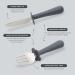 Grabease Stainless Steel Fork Knife & Spoon Set for Ages 18m+ - Gray - Durable & Safe Cutlery - Buy Online on GoSupps.com
