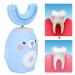 Buy Cute Cartoon Bear U-Shaped Electric Toothbrush for Kids - IPX7 Waterproof Automatic Tooth Whitening & Oral Care (Blue) - Buy Online on GoSupps.com