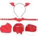 Holibanna 5 Sets Bat Headband Collar Hair Accessories for Prom Bat Wing Hair Bands Black Accessories for Women Halloween Bats Prom Hair Accessories Outfit Headdress Halloween Leather Red - Buy Online on GoSupps.com