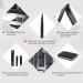 Professional 10pcs Manicure Set - Stainless Steel Nail Clippers & Pedicure Tools for Travel (Black/White) - Buy Online on GoSupps.com