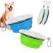 Pawaboo foldable dog bowl 2 pieces 1000 ml dog travel bobs.