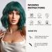 OUFEI Short Green Wavy Wig for Women - Synthetic Heat Resistant Hair for Daily Party & Cosplay - 13 Inches - Buy Online on GoSupps.com