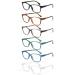 Gaoye Reading Glasses Women or Readers Men 6 Pack Stylish Computer Eyeglasses - Ease Blurry Vision A1 Glasses 1.0 x
