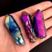 5pcs Blue Titanium Aura Quartz Crystal Stone Electroplated Crystal Cluster Seed Decoration Natural Stones and Minerals - Stones - - (Color: Rainbow Size: 3-6cm) - Buy Online on GoSupps.com