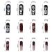 Extra Long Halloween Press on Nails - Pumpkin Ghost & Bat Design | Matte Nude Coffin Full Cover Fake Nails - 24 Pcs with Adhesive Jelly Glue - Buy Online on GoSupps.com