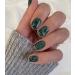 Sethexy Short Square Smokey Marble Esmeralda False Nails Glossy Collection Press on Nails 24Pcs Full Cover Acrylic Stick on Nails for Women and Girls Smokey Emerald
