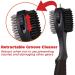BuddyBirdie Retractable Golf Club Brush - Double Brush, Groove Cleaner, Black - Buy Online on GoSupps.com