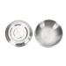 Fabater Beard Bowl Stainless Steel Shaving Soap Cup Easy to Clean Stylish Look with Lid for Home