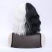 Morticia White & Black Short Curly Wig | Heat-Resistant Synthetic Bob with Full Bangs - Perfect for Women - Buy Online on GoSupps.com