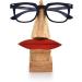 Indus Lifespace Decorative Wood Glass Holder | Stylish Home & Office Desk Decoration (Red Lips) - Buy Online on GoSupps.com