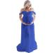 Maternity Photography Props - Elegant Blue Maternity Dress for Women | Wedding Party Photo Shoot - Buy Online on GoSupps.com