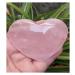 Crystal Rough 1 pcs Natural Pretty Pink Quartz Crystal Heart Decoration