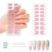 U-Shinein UV Gel Strips Semi-Cured Nail Wraps Self-Adhesive Gel Nail Strips French Gel Nail Stickers Full Wraps Manicure Nail Art Nail Decoration Long Lasting Nail Design Wraps 01