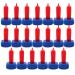 APlayfulBee Goat Nipple 25Pcs Cow Calf Milk Drink Nipple Soft Silicone Goat Milk Bottle Topper Feeding for Sheep Goat Pup Dog Farm Supplies (Blue)