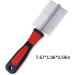 Deshedding Tool & Pet Grooming Professional Metal Shedding Brush Pet Cat Dog Grooming Comb Trimmer Tool Double Sided Fur Rake Tool - Buy Online on GoSupps.com