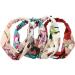 iLoveCos Women Stretchy Printed Head Wrap Floral Style Crossover Elastic Vintage Flower Headbands Boho Twisted Knotted Hairband Girl Hair Band Turban Yoga Sport Daily Wear 4 Pieces - Buy Online on GoSupps.com