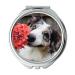 YENDOSTEEN Mirror Compact Mirror Flowers Dog Shepherd Puppy Spring Park Summer pocket mirror portable mirror