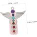 Abaodam 4pcs Angel Crystal Ornaments Glass Ornaments Healing Crystals Stones Angel Wing Crystal Hexagon Doll - Buy Online on GoSupps.com