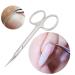 Cuticle Nipper Stainless Steel Cuticle Cutter Nail Clipper Trimmer and Remover Scissor Pedicure Manicure Nail Art Tool (white)