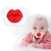 Baby pacifier funny baby pacifier in football style baby-baby soft silicone pacifier for small children newborn-scharlach red
