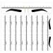 Healvian 10pcs Eyebrow Stencil Eyebrows Shaping Stickers Balance Ruler Eyebrow Grooming Template Guide Makeup Tool