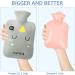 ZSMJAER Large 2000ml Hot Water Bottle - Fluffy Cover for Warmth | Perfect for Stomach Pain Back Relief and Cozy Comfort - Buy Online on GoSupps.com