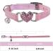 WDPAWS Heart Bling Pink Cat Collar - Adjustable Safety Belt and Bell - Ideal for Kitten Cats 8-11 inches - Buy Online on GoSupps.com
