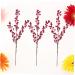 Zerodeko 7pcs Fake Red Berries Decorative Plants Plant Photography Props Flower Arrangements Home Plants Office Decoration Decor for Office Foam Fruit Plants Acacia Beans Long Branch - Buy Online on GoSupps.com