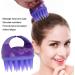 Manual Head Massager Brush - Silicone Scalp Massage Brush for Hair Root Cleaning & Care (Purple) - International Shipping - Buy Online on GoSupps.com