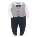 famuka Baby Boy Suit Baptism Wedding Party Baby Clothes Grey 0-3 Months