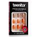 Teenitor Short Press On Nails  Square Press On Manicure  Nail Kit with 30 Fake Nails(24 Glorry Finish+ 6 Glitters Press On Nails)-Hot Cocoa