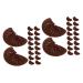 ibasenice 48 Pcs Imitation Chocolate Chips Shop Display Prop Small Chocolate Model Multi-function Chocolate Decor Chocolate Bar Maker Simulated Chocolate Pvc Food Play Dessert 3.50X2.50X0.20CMx2pcs 1