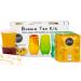 Vegan Milk Bubble Tea Kit Gift Set | 6 Servings | Set includes Mango and Melon powders Passion Fruit and Raspberry Popping Boba and Paper Straws | By The TeaShed