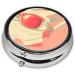 Retro Abstract Shades Round Pill Box - 3 Compartment Organizer for Travel | Portable Travel Pill Case - Buy Online on GoSupps.com