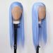 Tawarm Long Light Blue Wig for Black Women | Synthetic Lace Front Glue-Free Hand-Knotted Daily Wear & Cosplay | 33 x 7.6 cm Straight Style - Buy Online on GoSupps.com
