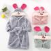 Miyanuby Baby Boys Girls Soft Flannel Bathrobe - Animal Hoodie Morning Mantle Nightwear 5-6 Years - Perfect Gift for Children - Buy Online on GoSupps.com