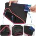 Blockout Light Soft Eye Mask for Sleep & Travel - Knit Fabric Black & Red Edge - Buy Online on GoSupps.com