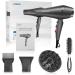 Faszin Ionic Hair Dryer - 2400W Professional Blow Dryer with Triple-L Plus Heat Technology & 4 Styling Accessories - Gray - Buy Online on GoSupps.com