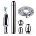 New Nozzle Clean Shower Head,2 Shower Heads 3 Aluminum Cleaner Flushing Cleansing System (Silver)
