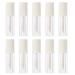 Mipcase Lot de 10 Tubes Vides de Gloss 1 2 Ml Couvercles Blancs Petits Contenants Pratiques pour DIY et Transport Facile en Shopping