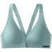 Shop HUyydza Women's Plus Size Front Closure Racerback Underwire Bras - Full Coverage Nursing Bustiers in Blue - Buy Online on GoSupps.com