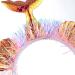 xbiez Shinning Tinsel Mermaids Hairband Music Concerts Fish Scale Headband for Teens Adult Party Performances Hair Supplies Fish pattern purple - Buy Online on GoSupps.com