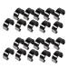 Saipe 20pcs Aluminum Alloy Bike Cable C-clips Brake Cable Housing Clip Bicycle Cable Hose Guide Clamps for Brake Derailleur Shift Cables