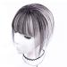 Gaxqfei Real human hair clip on bangs topper 3D hand made air bangs crown wiglet toupets for women light brown 7 "7" light brown